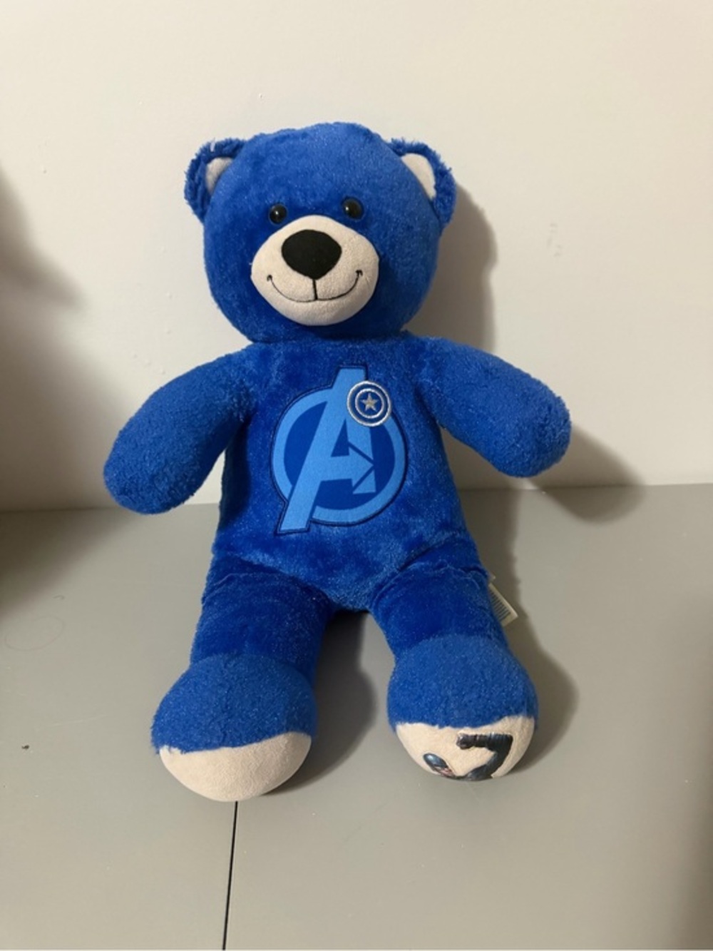 Build-A-Bear Marvel Avengers Captain America Blue Plush Bear 17" 2018
